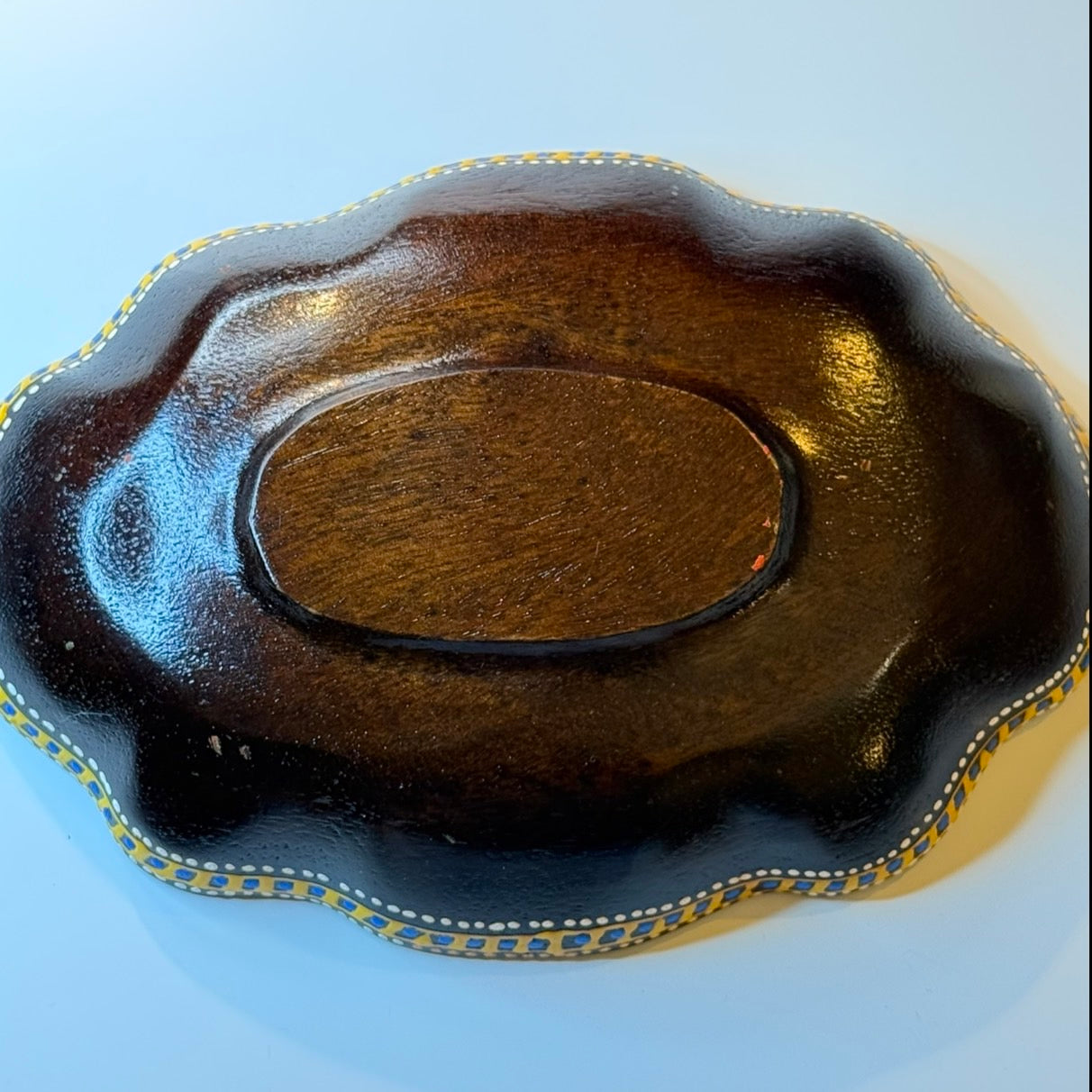 ハンドメイド絵皿(木製)