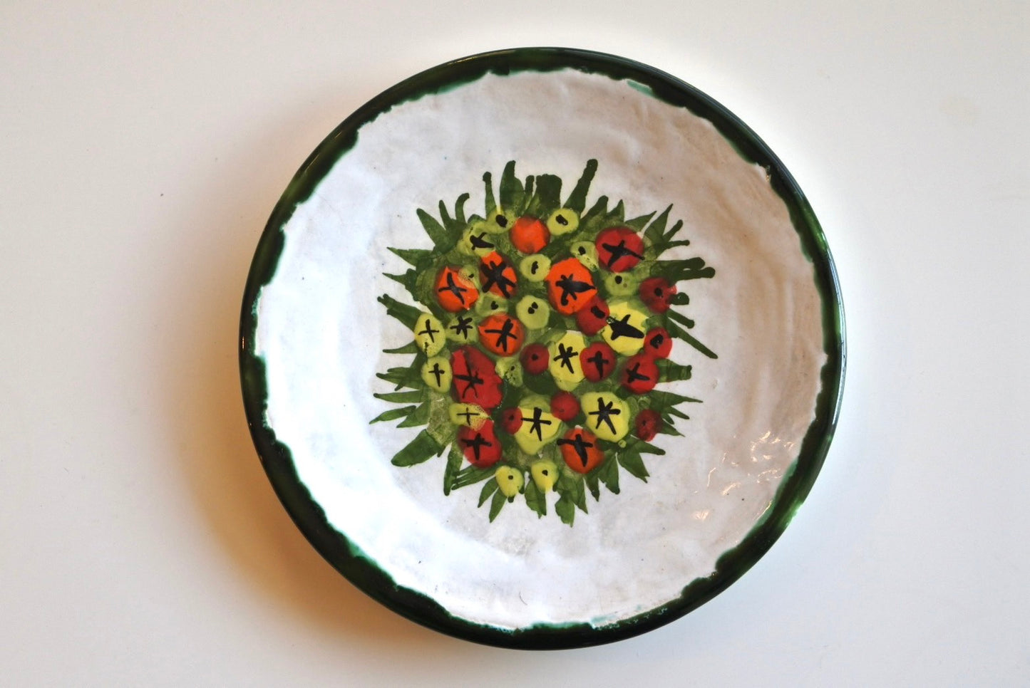 カラフルお花のお皿💐