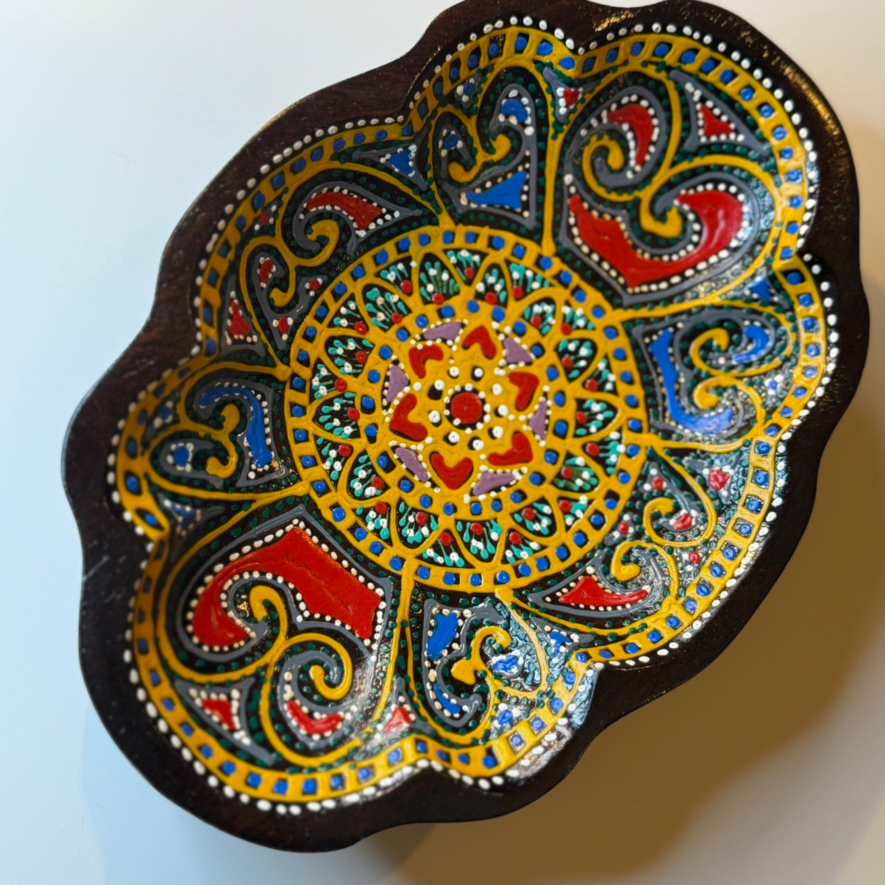 ハンドメイド絵皿（木製）