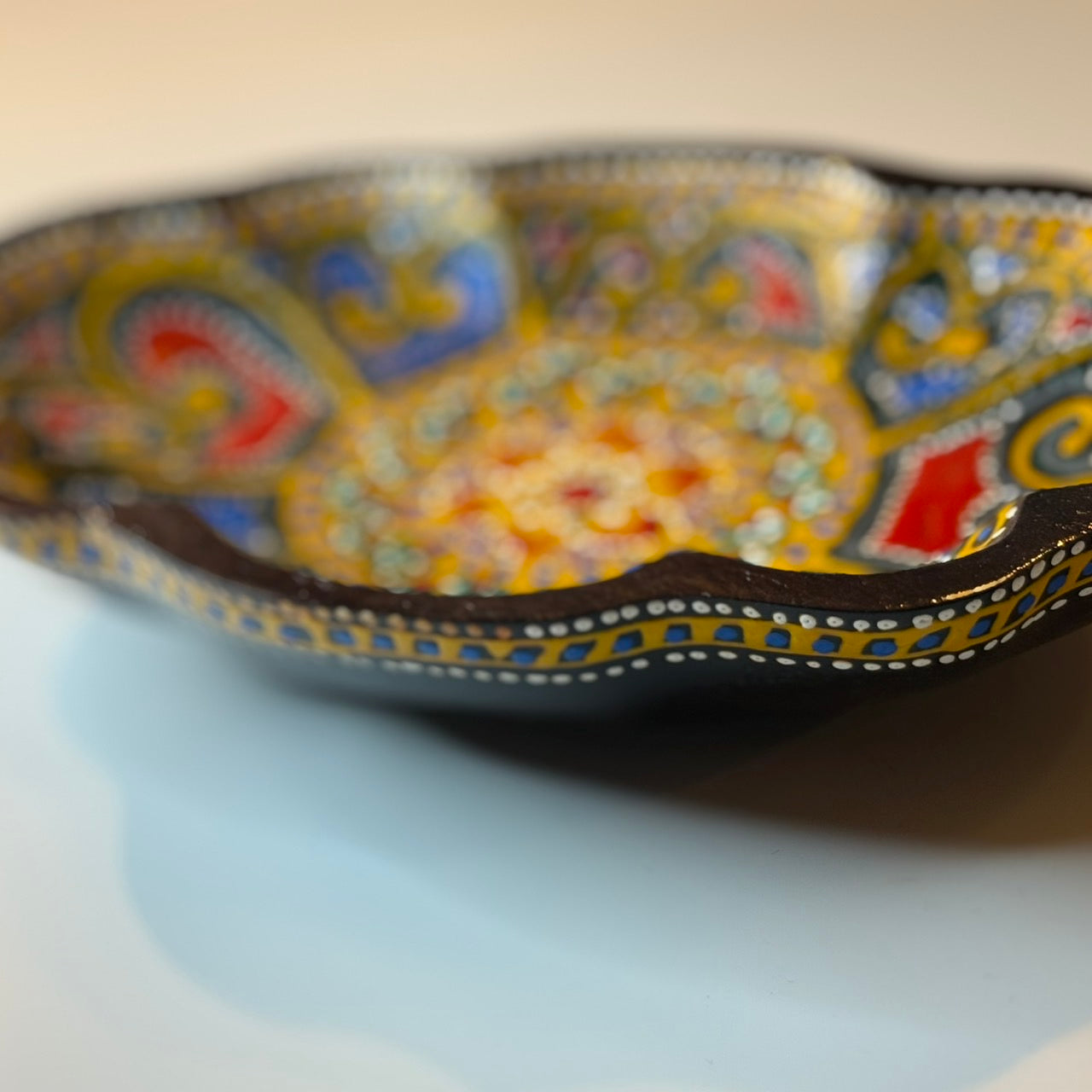 ハンドメイド絵皿（木製）