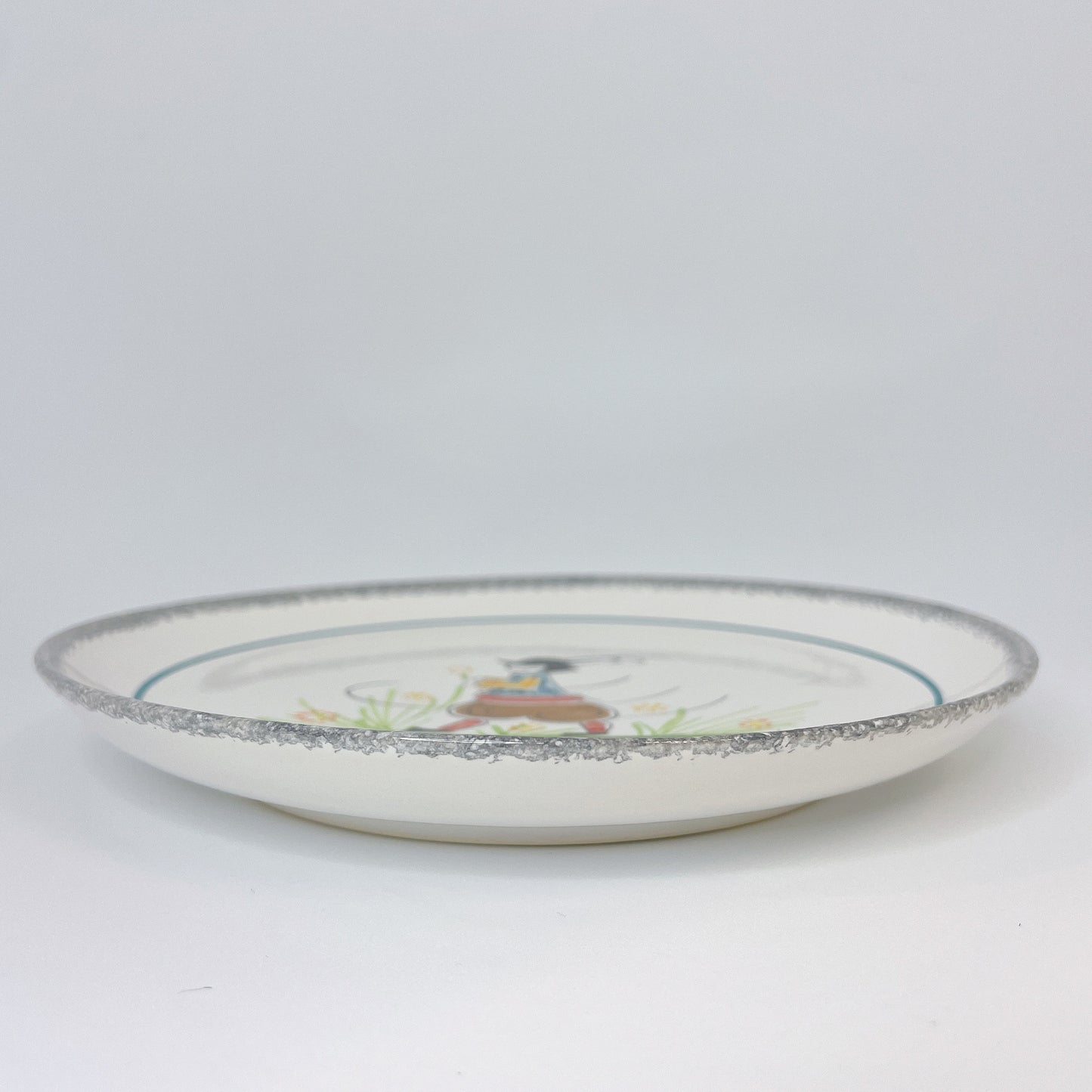 人物文の絵皿 Man（仏・カンペール）